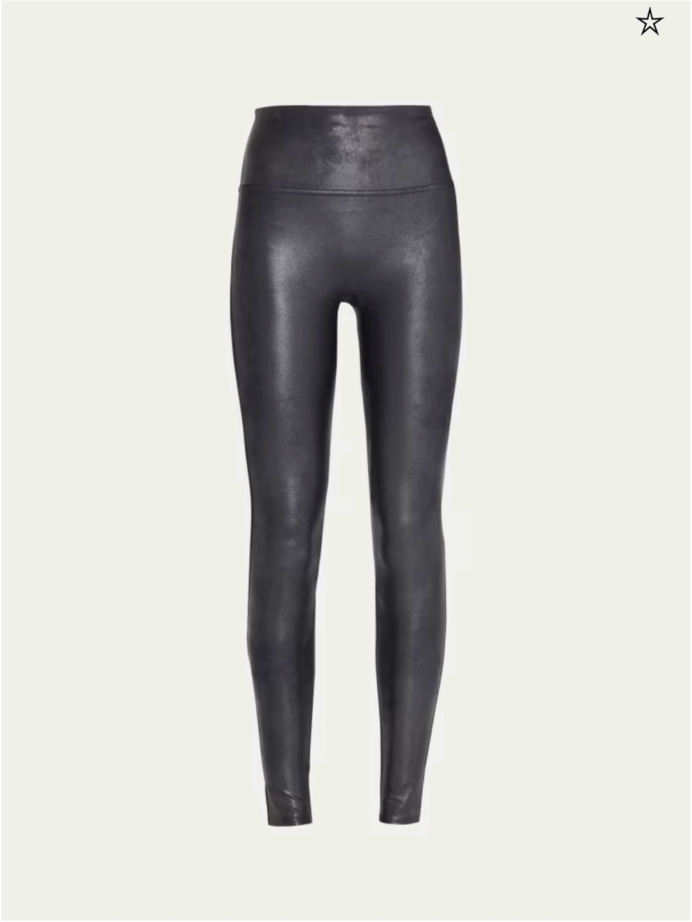 Spanx High-Waist Faux Leather Leggings - Black